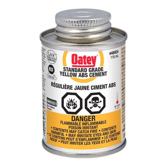 Oatey ABS Cement – Standard Grade, Yellow, 118 ml