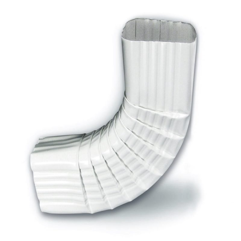 3"X3" ALU WHITE SQUARE ELBOW