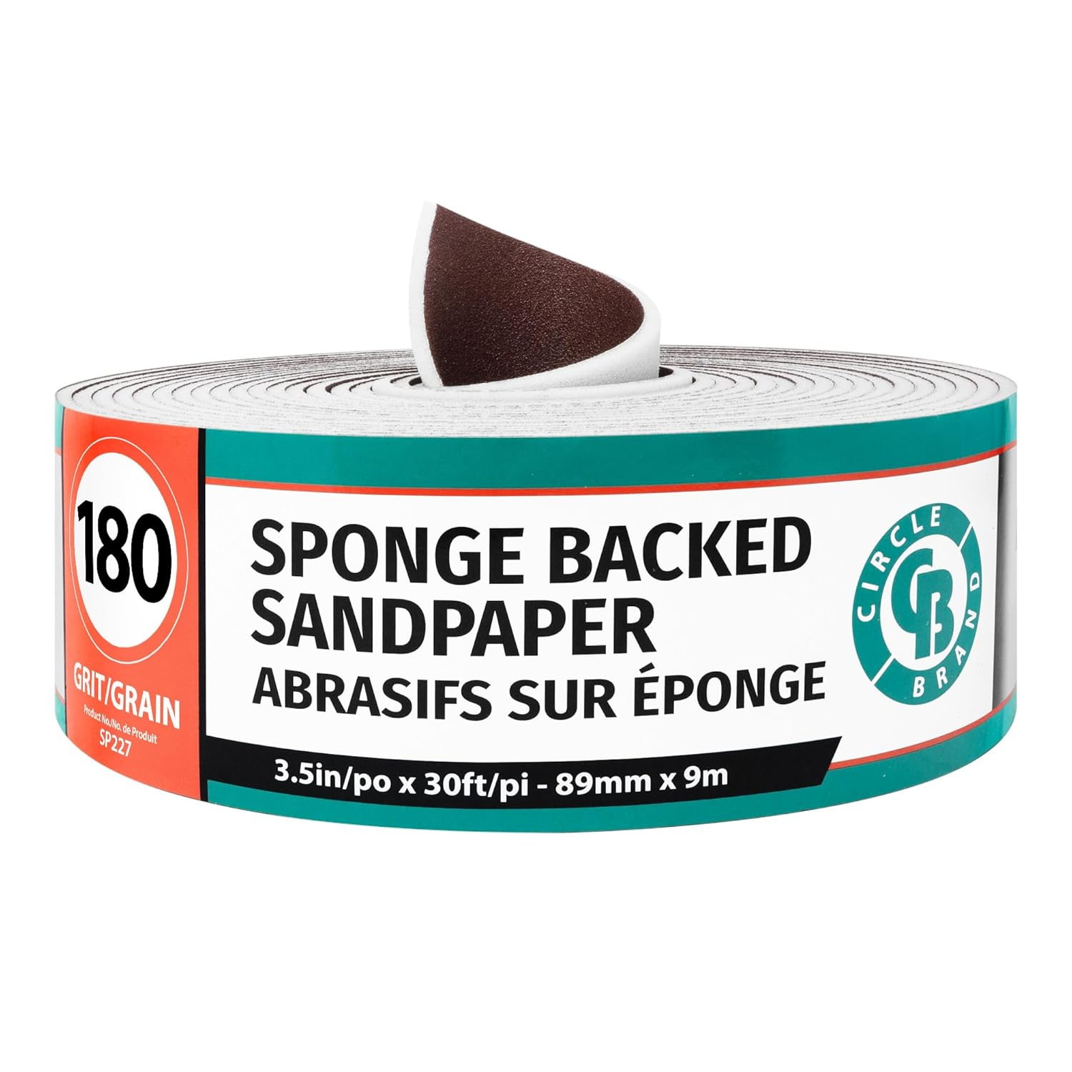 FOAM SANDPAPER 180 GRIT 3.5"X30
